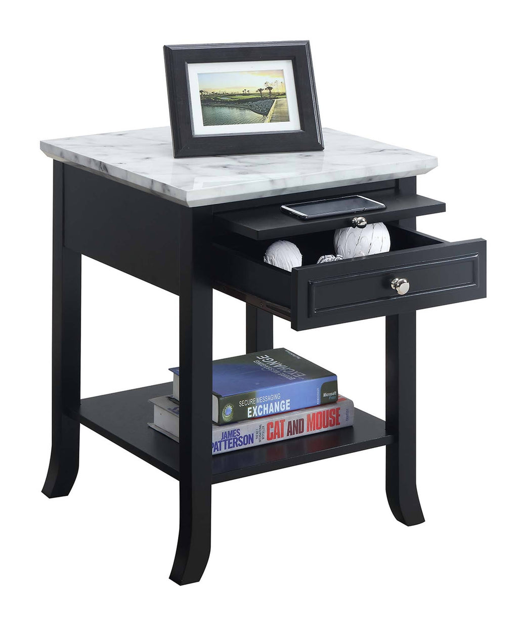 White End Table with Drawer G39865