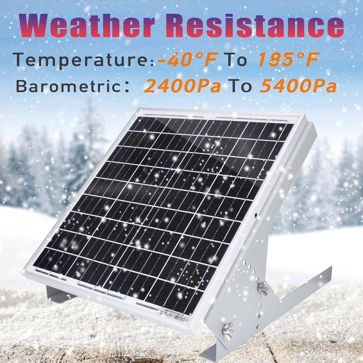 20 Watt 12V Solar Panel Kit with Adjustable Tilt Mount Brackets and 5A PWM Solar Charge Controller J21289