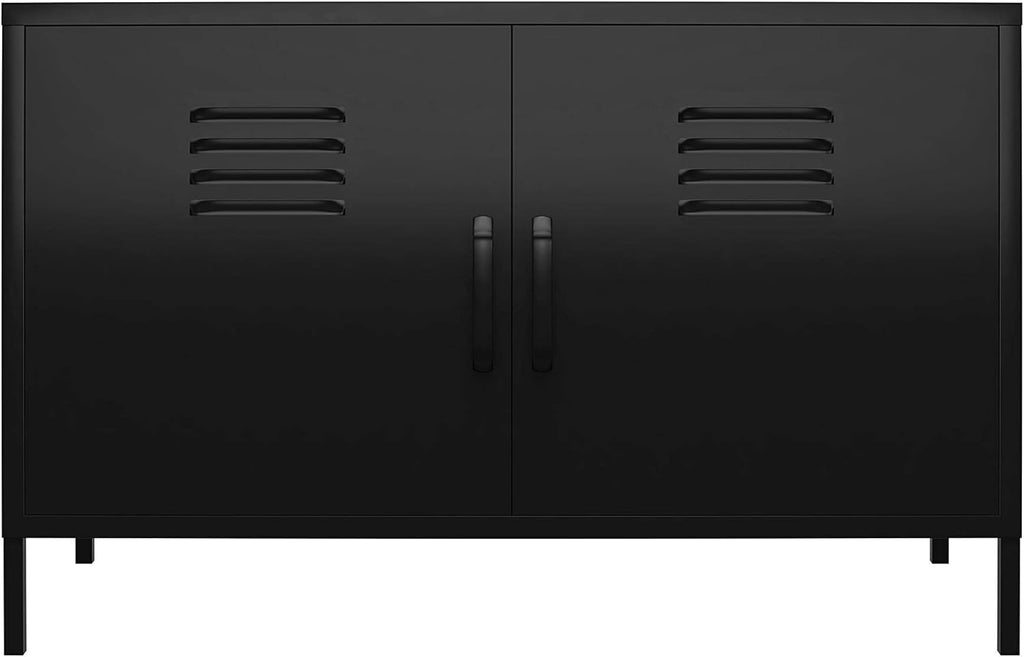 White 2 Door Metal Accent Cabinet Z2262