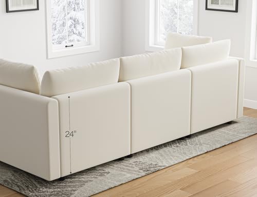 L Shaped Sectional Couch with Ottoman 4 Seats Sofa T2457