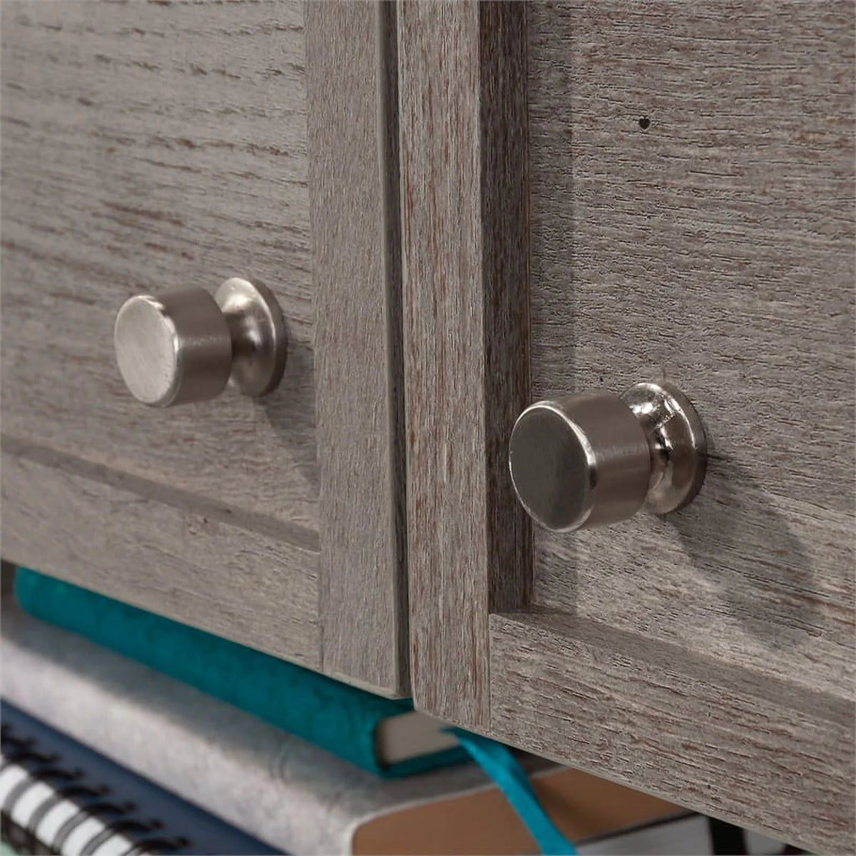Engineered Wood Storage Hutch in Mystic Oak Finish B640997