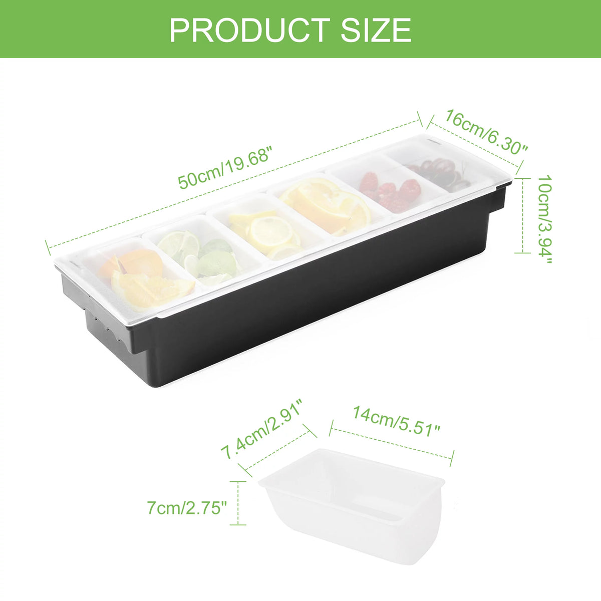3/4/5/6 Tray Condiment Server with Lid X479013