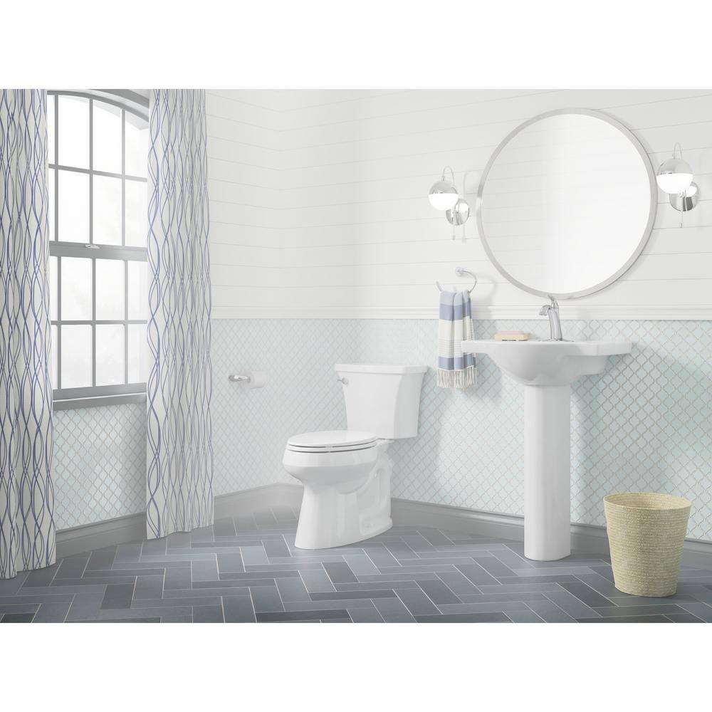 2-Piece 1.28 GPF Single Flush Elongated Toilet in White Y515842