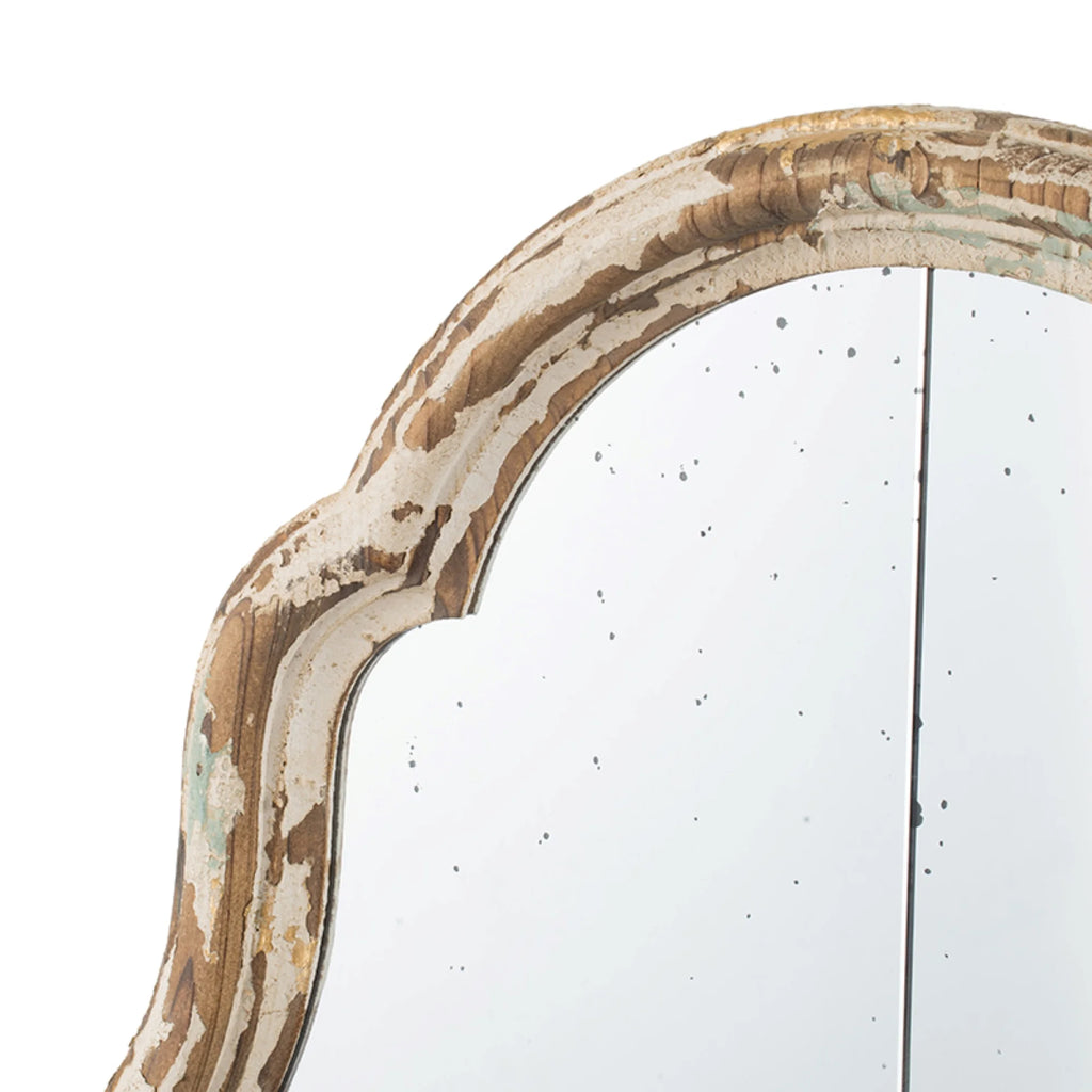Antique Wooden Framed Wall Mirror I230197