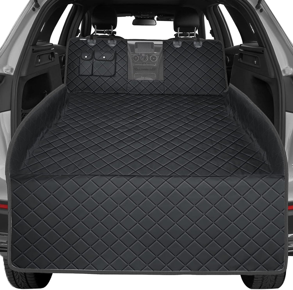 Dog Trunk Cargo Liner with Mesh Window and Storage Pockets N76989
