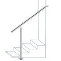 Brushed Stainless Steel Handrail H4873