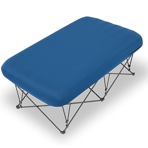 Folding Camping Cot with Inflatable Air Mattress and Carry Bag R217