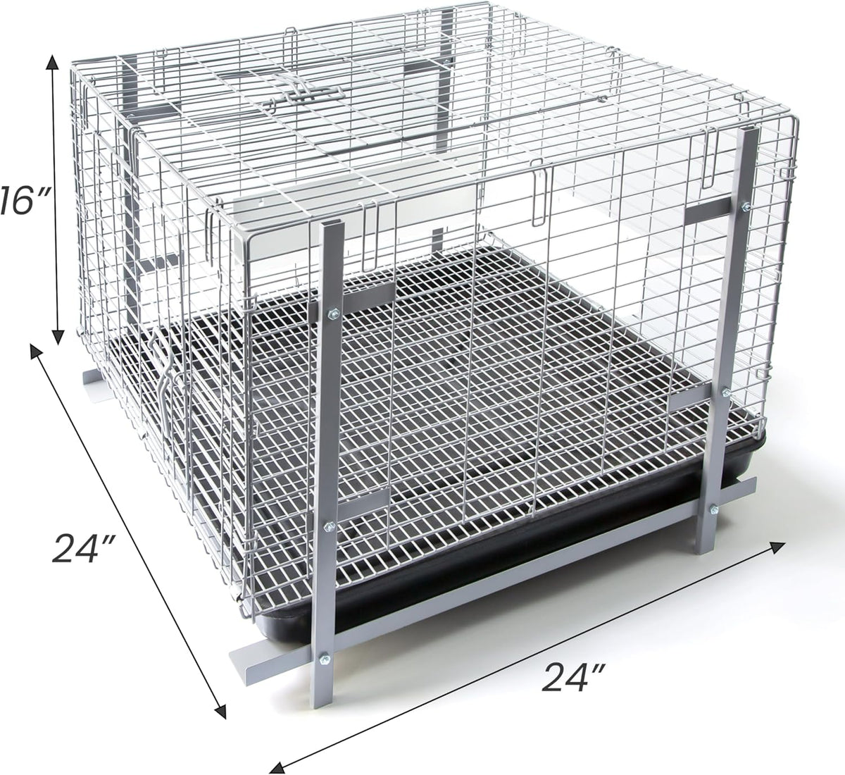 24-inch Rabbit Cage with Tray W313