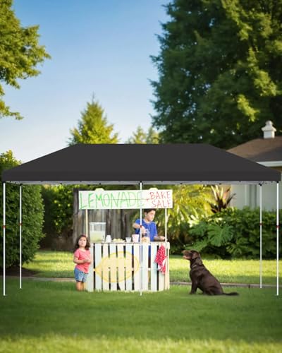 Black Pop Up Canopy with Portable Roller Bag B11896