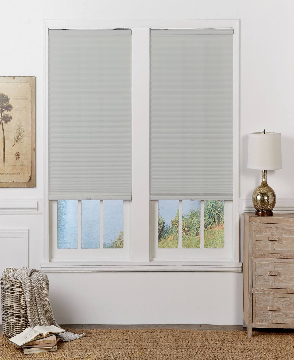 Cordless Light Filtering Pleated Shade 48x72 O5606