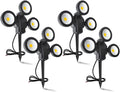 6W 3 Head 3000K Warm White IP65 Waterproof LED Landscape Lights (4 Pack) T91501