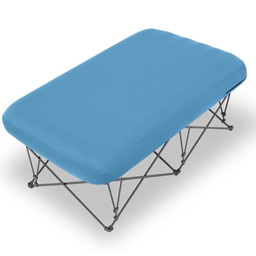 Folding Camping Cot with Inflatable Air Mattress and Carry Bag R217