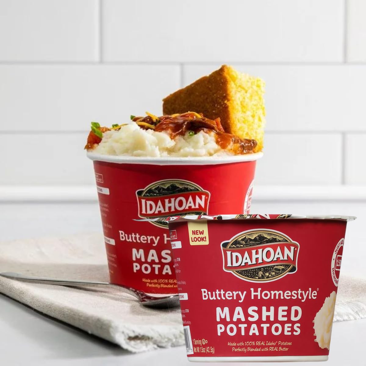 Gluten Free Buttery Homestyle Mashed Potato Microwavable Cups 1.5 oz Pack of 4 B5148