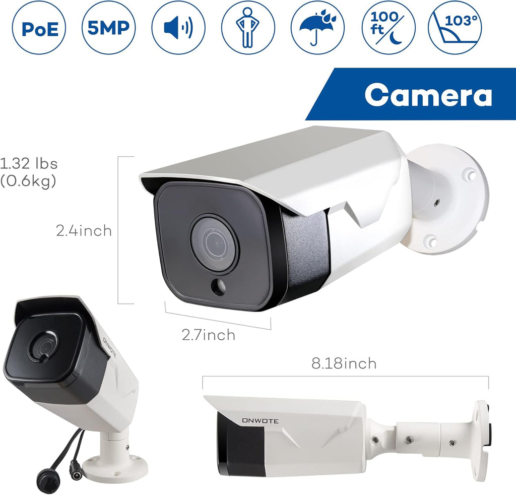 32 Channel 4K PoE Security Camera System 8TB J63645