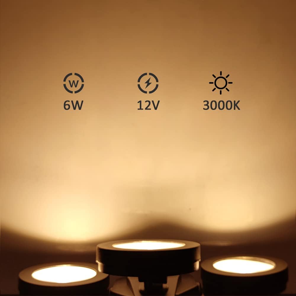 6W 3 Head 3000K Warm White IP65 Waterproof LED Landscape Lights (4 Pack) T91501