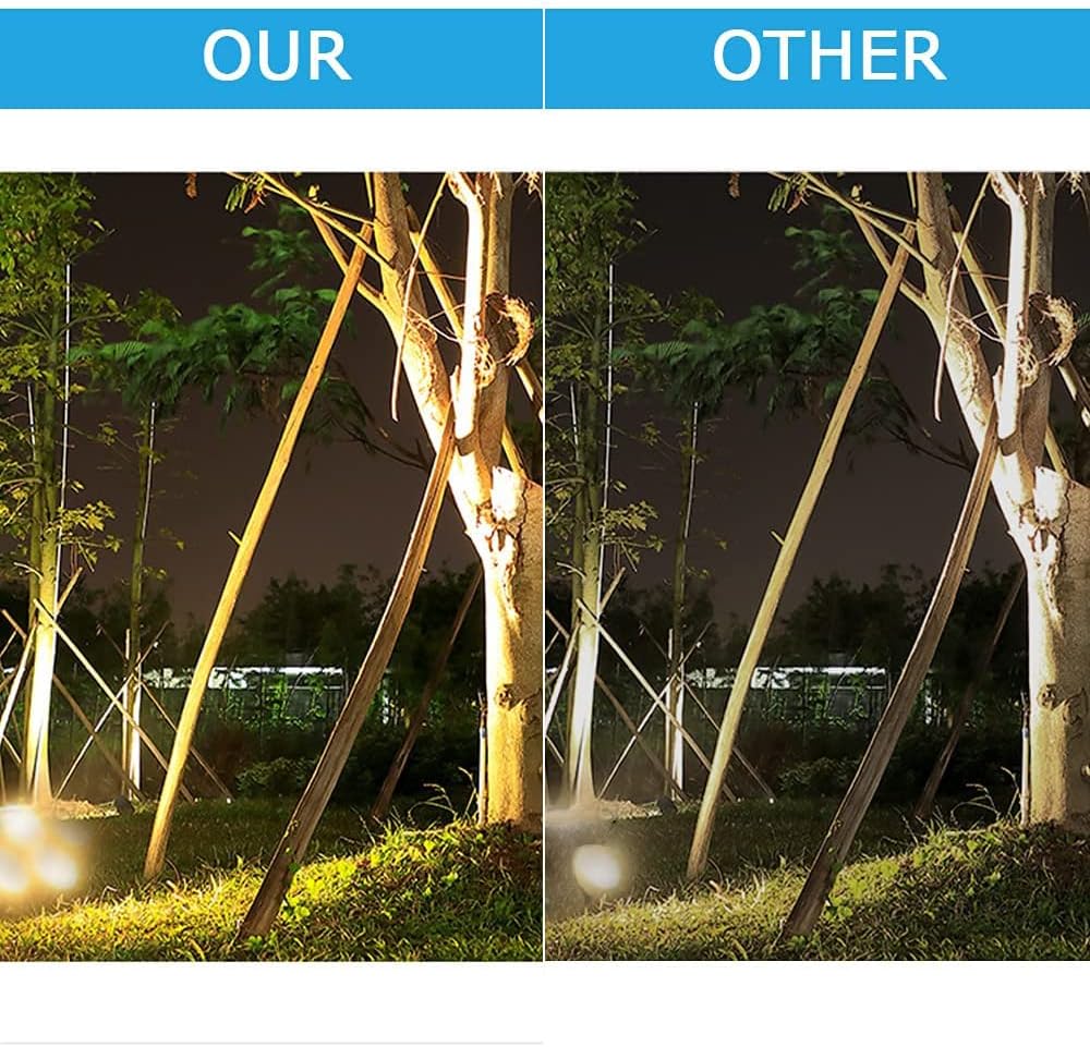 6W 3 Head 3000K Warm White IP65 Waterproof LED Landscape Lights (4 Pack) T91501