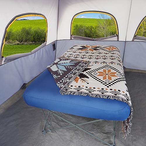 Folding Camping Cot with Inflatable Air Mattress and Carry Bag R217