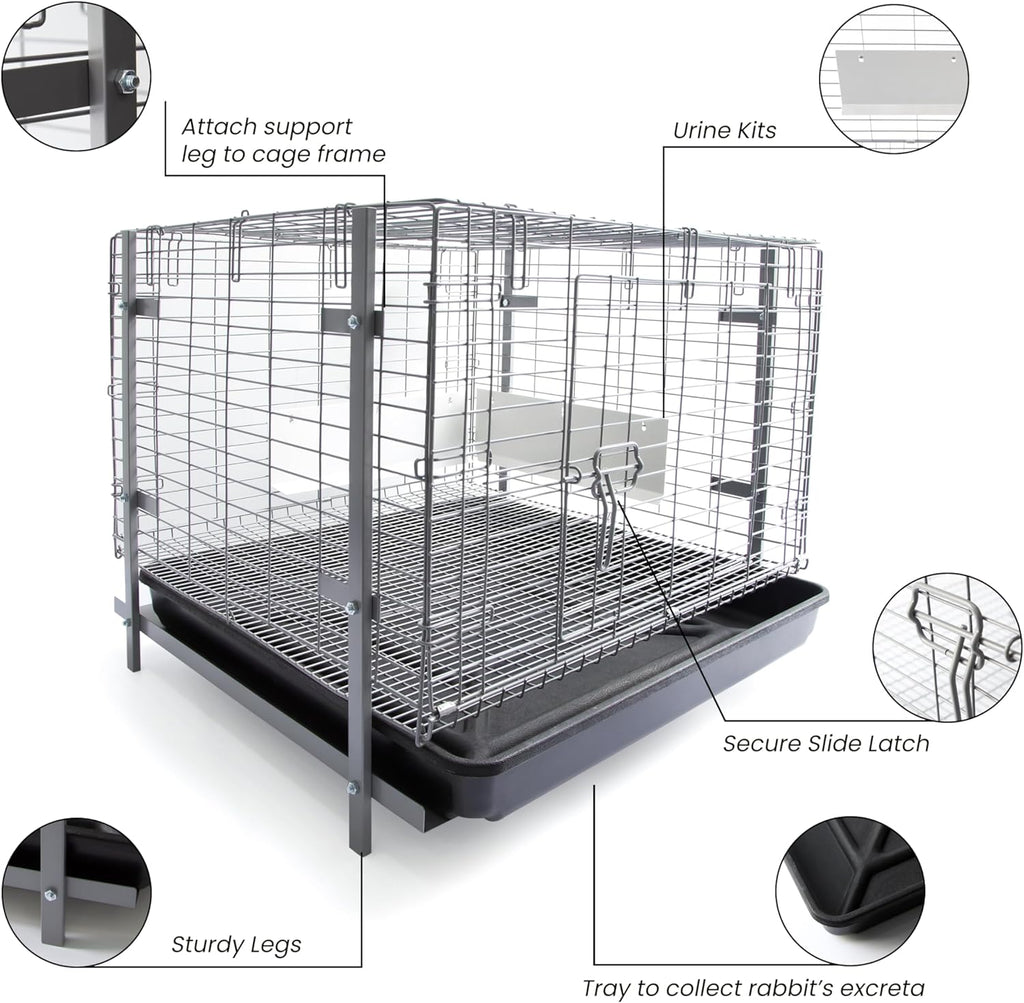 24-inch Rabbit Cage with Tray W313
