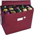 Christmas Ornament Storage Box with Adjustable Dividers, 4 Removable Trays Y52092