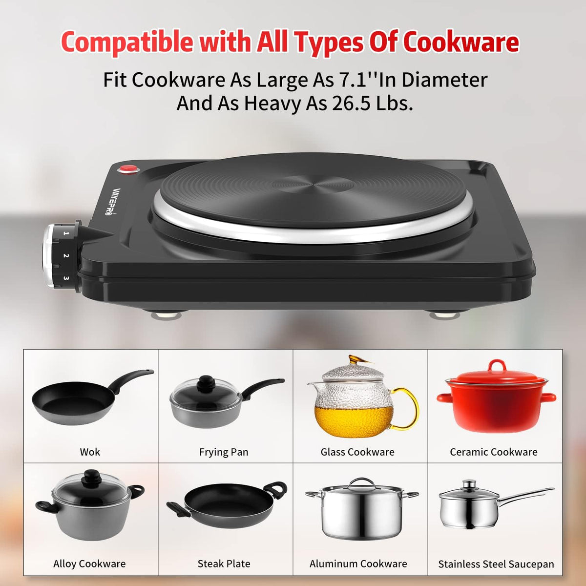 1800W Portable Double Electric Hot Plate T753