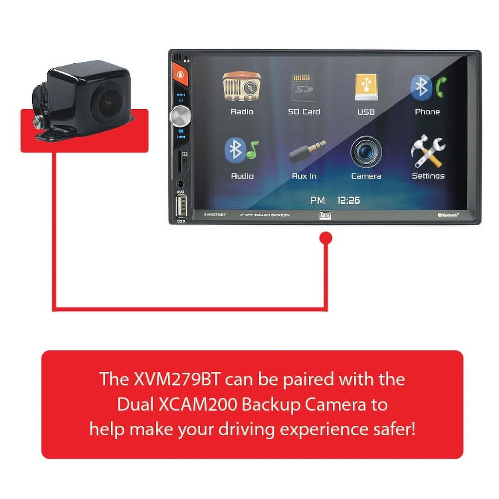 7 inch Double DIN Car Stereo with LED Touch Screen J16281