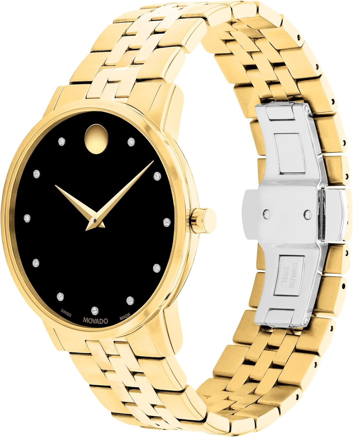 Men's Watch - Swiss Quartz Movement, Stainless Steel Link Bracelet - 40mm D838