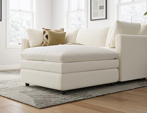 L Shaped Sectional Couch with Ottoman 4 Seats Sofa T2457