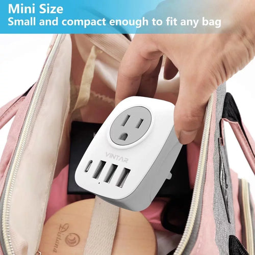 2 Pack Type G Travel Adapter with 4 USB Ports O265734