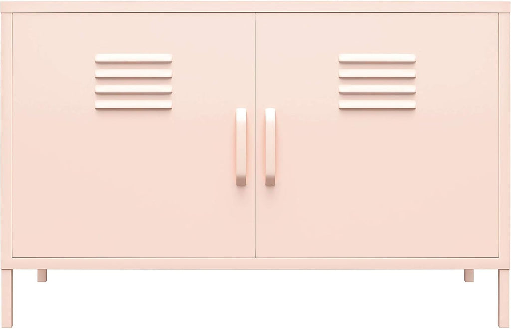 White 2 Door Metal Accent Cabinet Z2262