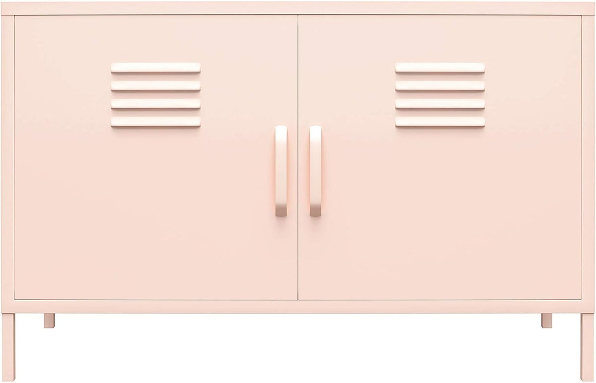 White 2 Door Metal Accent Cabinet Z2262