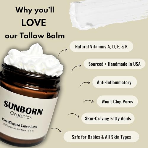 Unscented Organic Grass-Fed Beef Tallow Balm P105