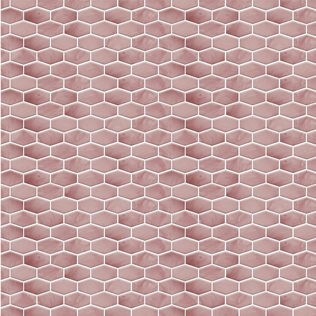 Red 60 Pieces Peel and Stick Wall Tile Stickers C8351