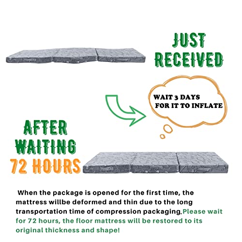 Foldable Floor Mattress, Trifold Futon, 63x26 Inch I86059
