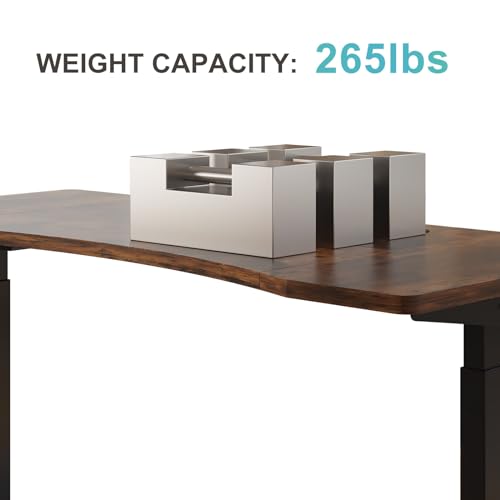 Rustic Brown Electric Standing Desk 55x30 Inch T44837