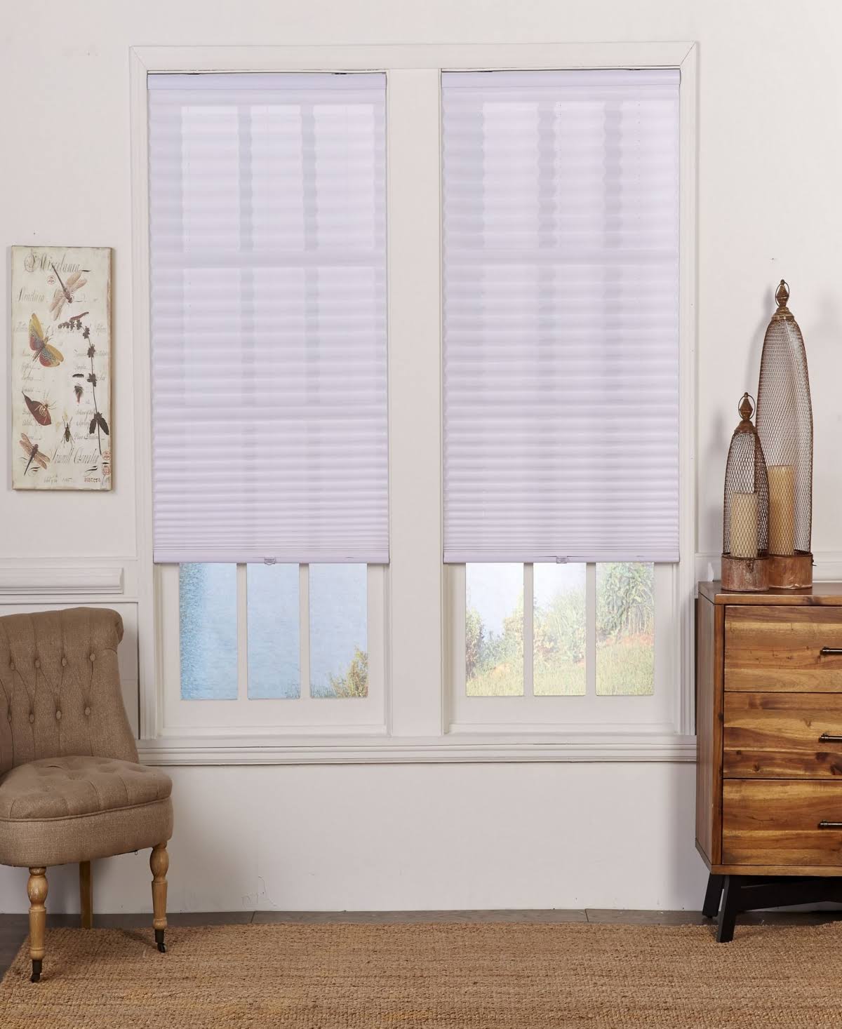 Cordless Light Filtering Pleated Shade 48x72 O5606