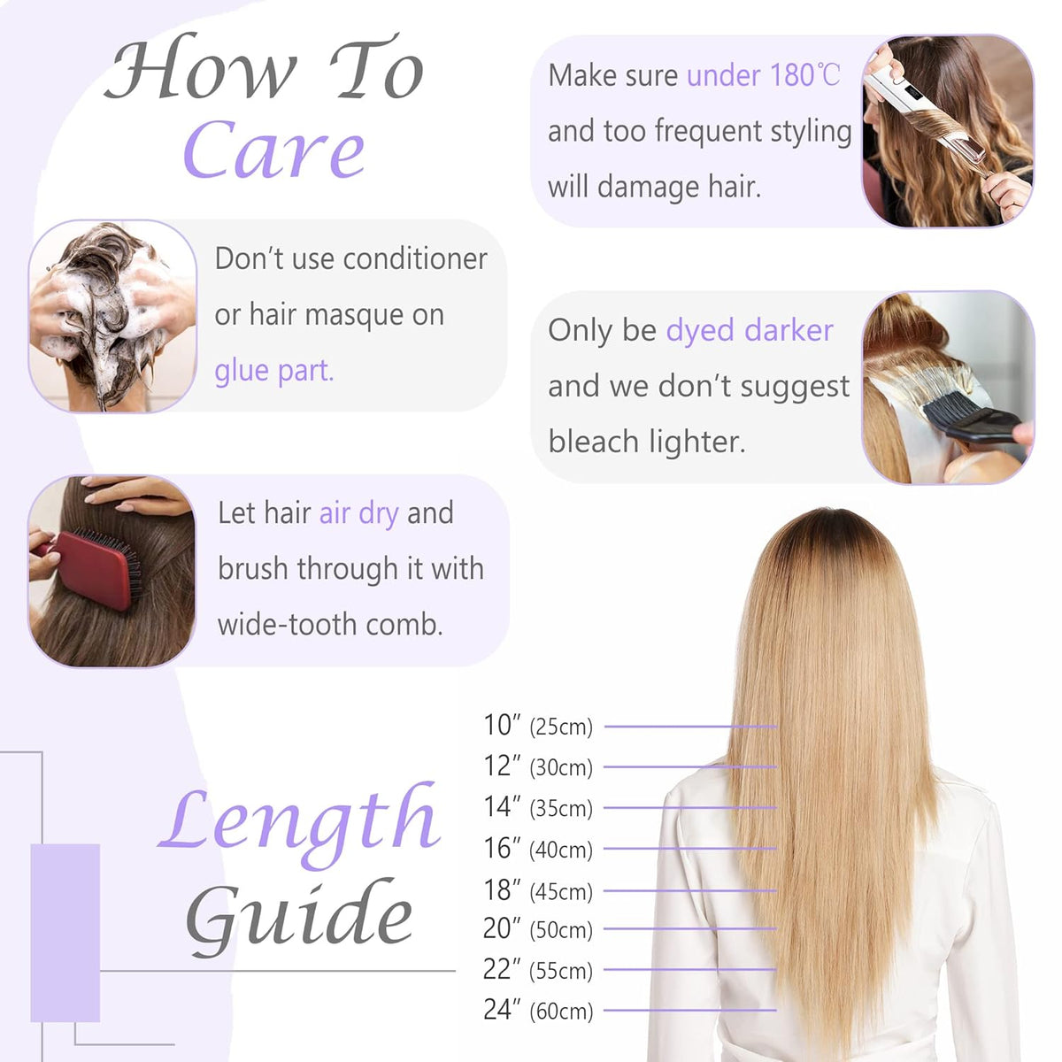50 Strands 50g/Pack 18 Inch Medium Brown&Dark Blonde Real Human Hair Straight Extensions N937768