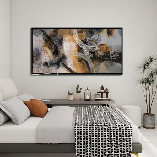 Orange Gray Yellow Abstract Canvas Wall Art 24×48IN H978792