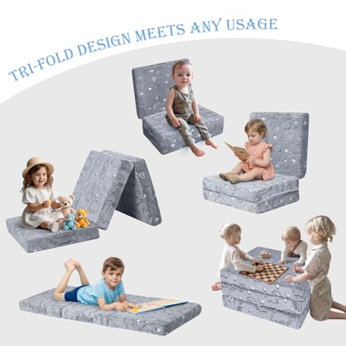 Foldable Floor Mattress, Trifold Futon, 63x26 Inch I86059