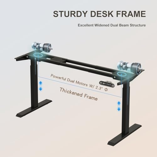 Rustic Brown Electric Standing Desk 55x30 Inch T44837