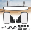 UTV Side Rear View Mirrors and Center View Mirror for 1.75” Roll Bar Mount E9816