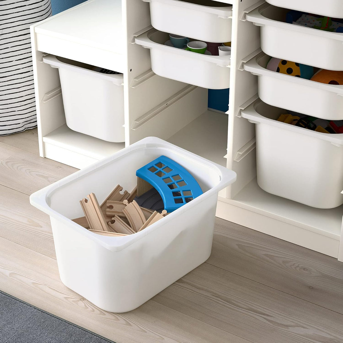 White 99x44x94 cm Storage Combination with Boxes N471