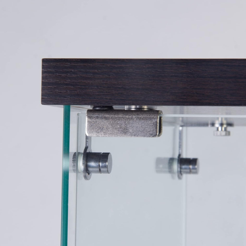 Black Two Door Glass Display Cabinet with 4 Shelves V68043