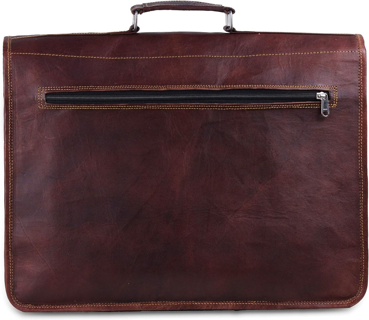 18 Inch Brown Leather Briefcase J43034