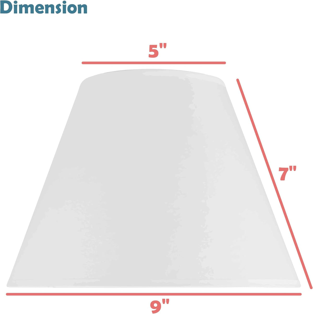Off White Empire Shape Lamp Shade, 9" Wide G136532