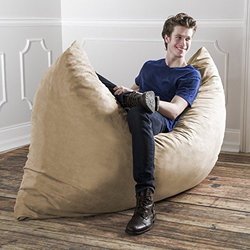 Chocolate Bean Bag Floor Pillow and Lounger C341767