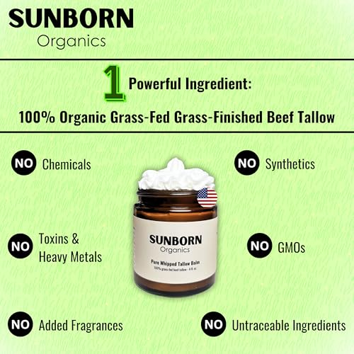 Unscented Organic Grass-Fed Beef Tallow Balm P105