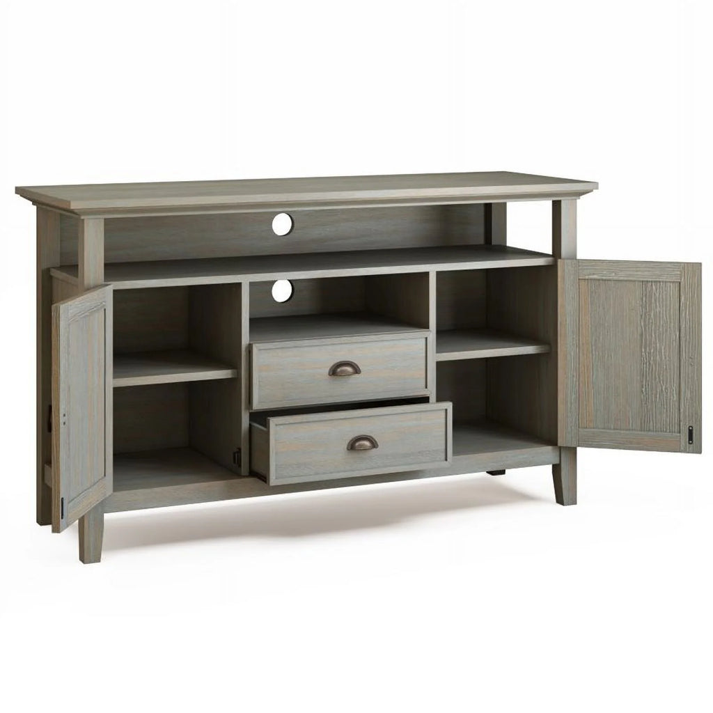 54" Gray Wood TV Media Stand E5001