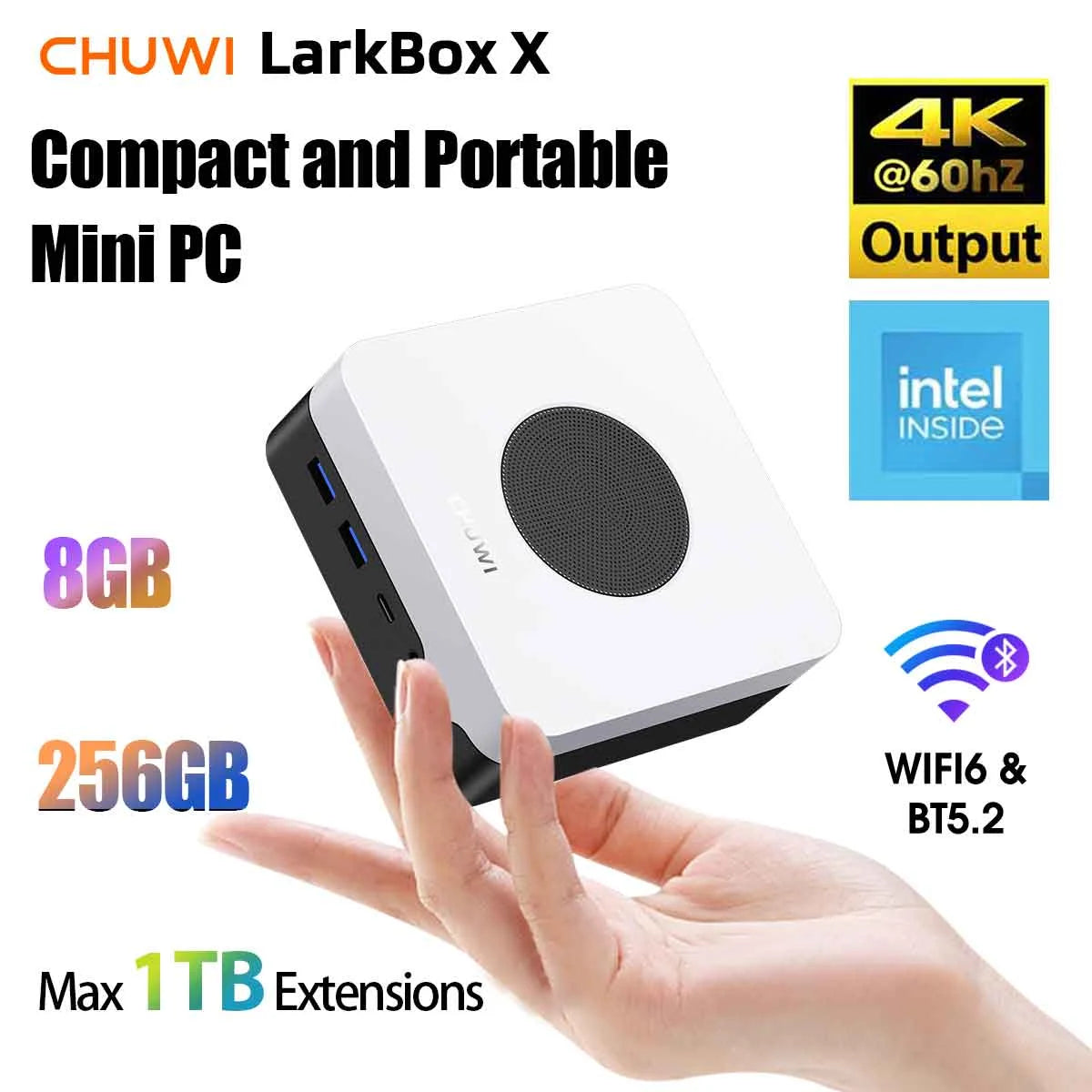 Mini PC 512GB SSD 12GB RAM Intel N100 Windows 11 G859