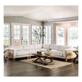 Beige Fabric Upholstered Sectional X8741