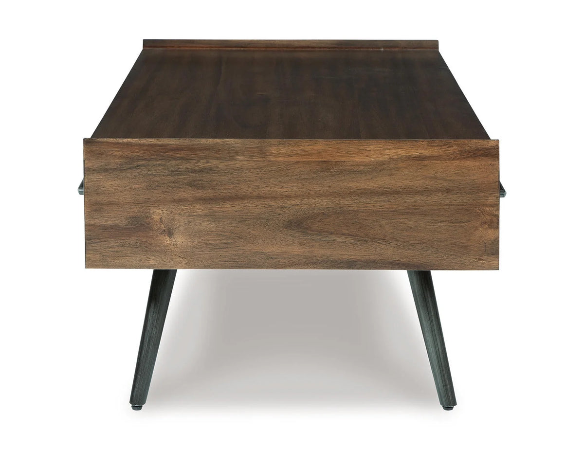 2 Drawer Brown Coffee Table W601